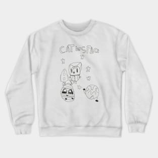 Cat in Space Crewneck Sweatshirt